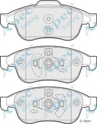 APEC BRAKING pad1669 -  Комплект тормозных колодок, дисковый тормоз